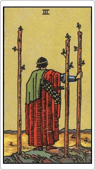 ไพ่สามแห่งไม้เท้า (Three of Wands)