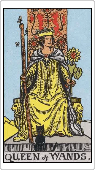 ไพ่ราชินีแห่งไม้เท้า (Queen of Wands)