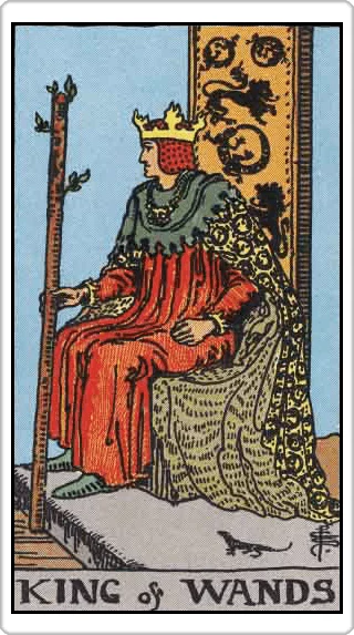 ไพ่ราชาแห่งไม้เท้า (King of Wands)