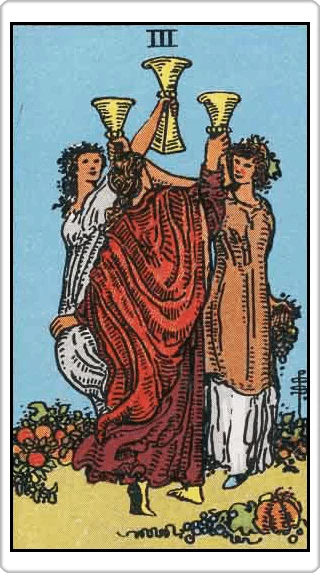 ไพ่สามแห่งถ้วย (Three of Cups)