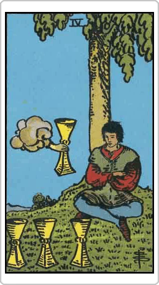ไพ่สี่แห่งถ้วย (Four of Cups)