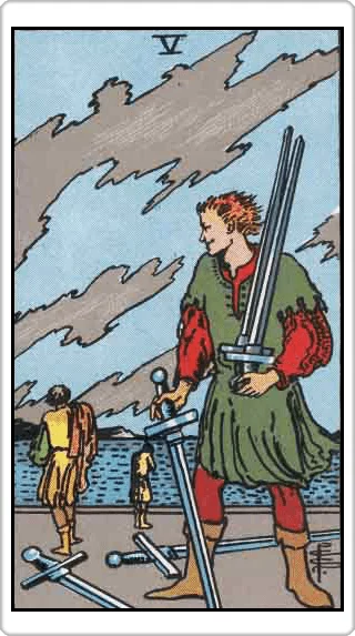 ไพ่ห้าแห่งดาบ (Five of Swords)