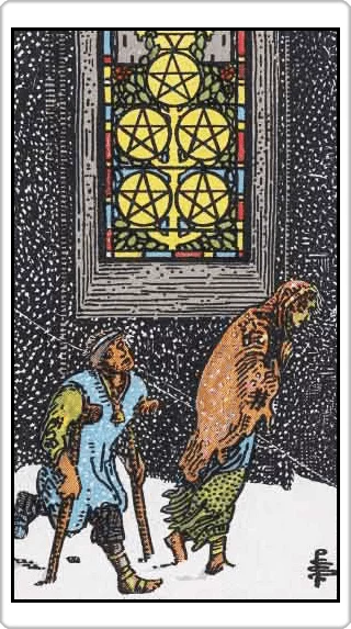 ไพ่ห้าแห่งเหรียญ (Five of Pentacles)